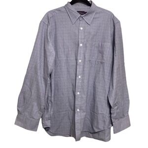 RALPH LAUREN PURPLE LABEL Mini Houndstooth Print Button Up Shirt